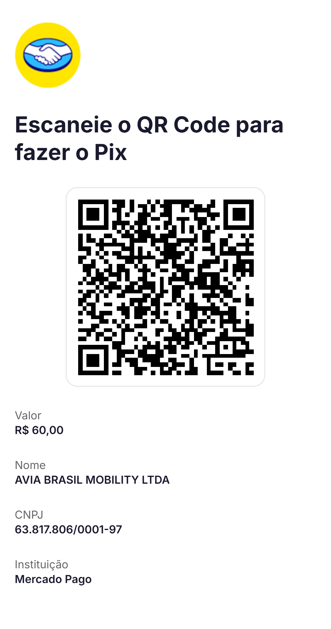 QR Code Pix para pagamento da assinatura AVIA Brasil